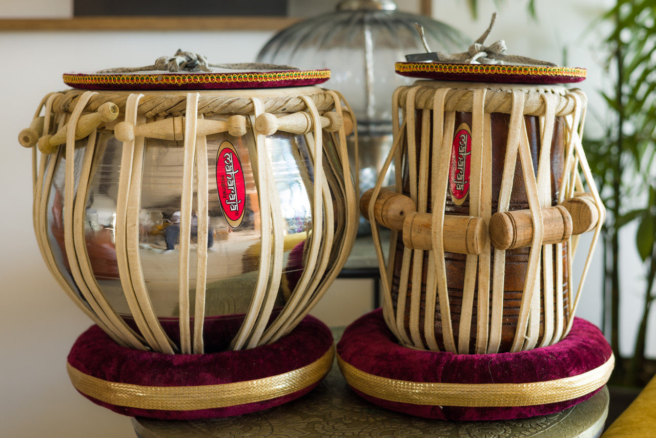 MAHARAJA Student Tabla Set, Steel Bayan, Finest Dayan, Accessories IB