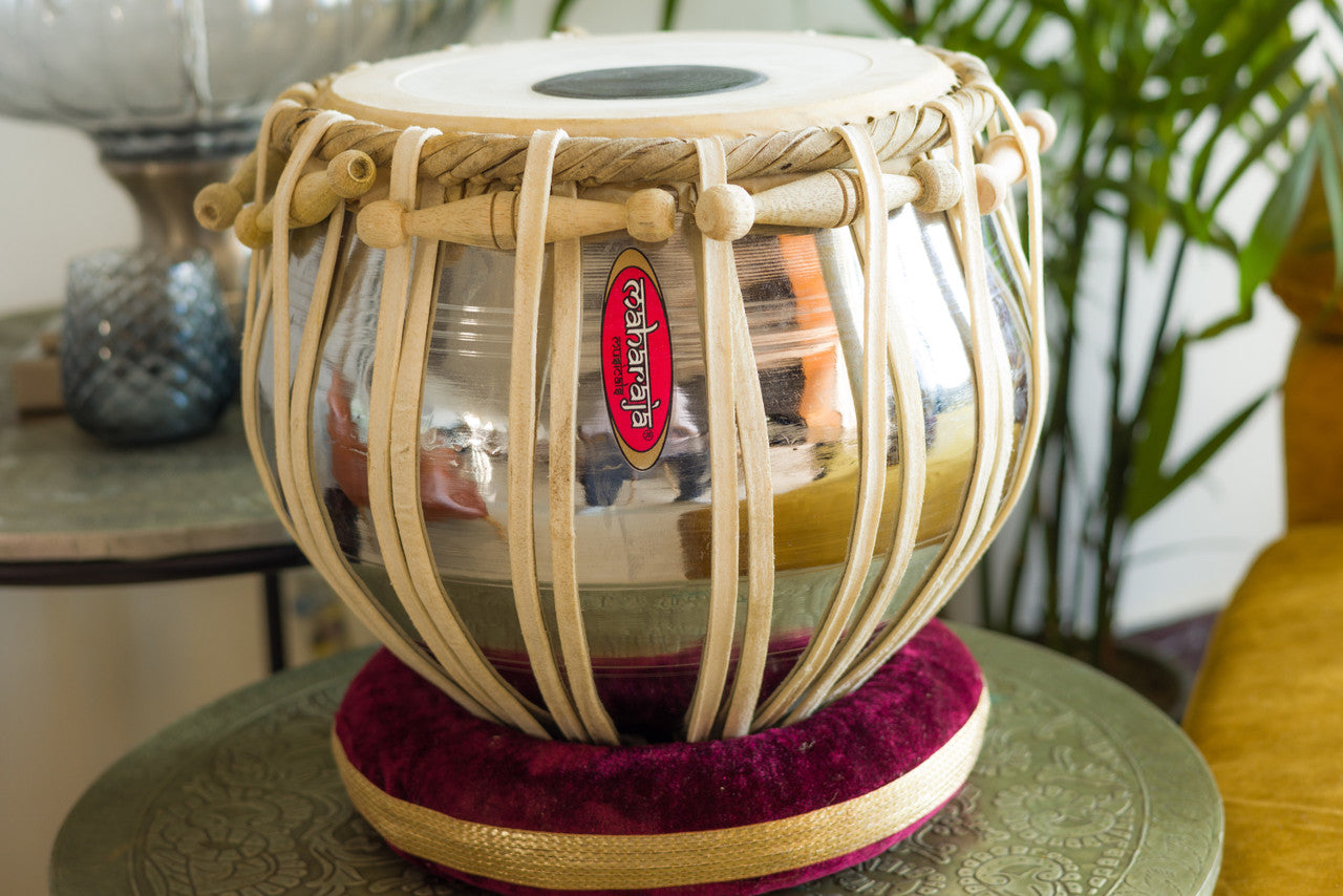MAHARAJA Student Tabla Set, Steel Bayan, Finest Dayan, Accessories IB