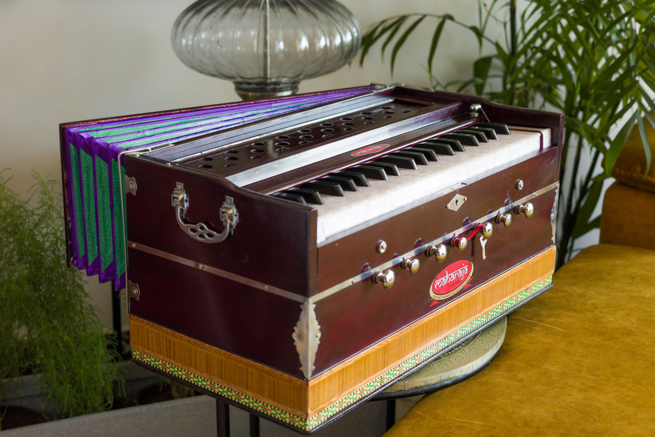 MAHARAJA Harmonium, 7-Stop, Dark Mahogany, Bag DB