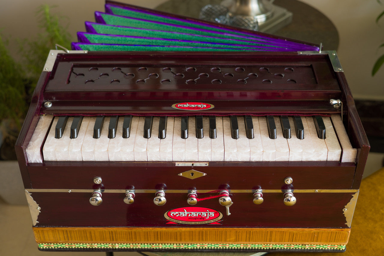 MAHARAJA Harmonium, 7-Stop, Dark Mahogany, Bag DB
