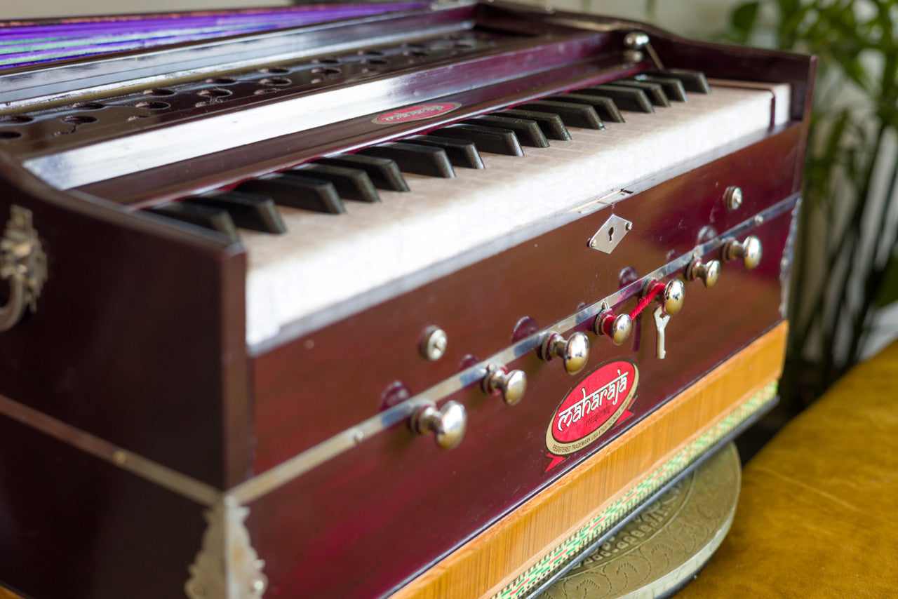 MAHARAJA Harmonium, 7-Stop, Dark Mahogany, Bag DB