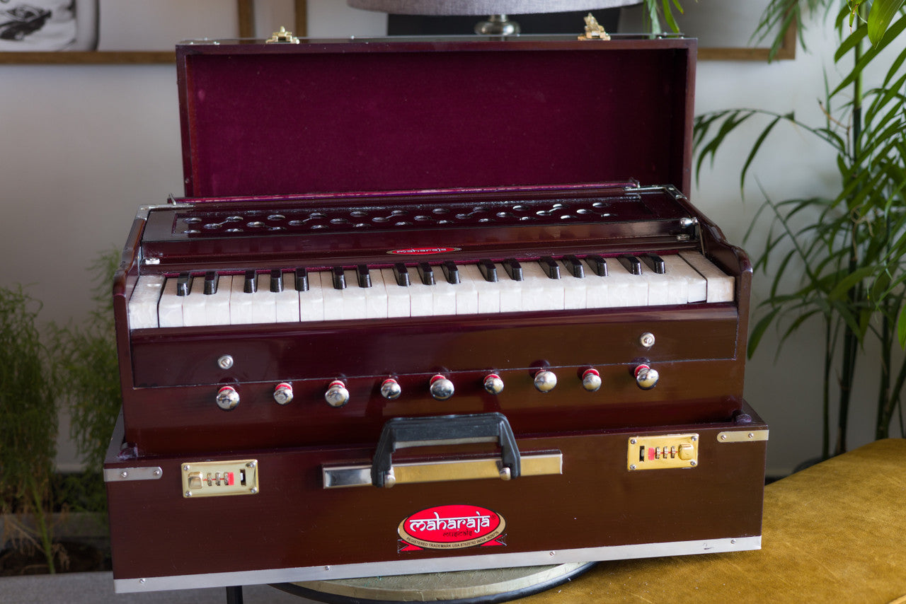 MAHARAJA Harmonium, Safri, 9 Stop, Rosewood, 42 Keys, Coupler AHF