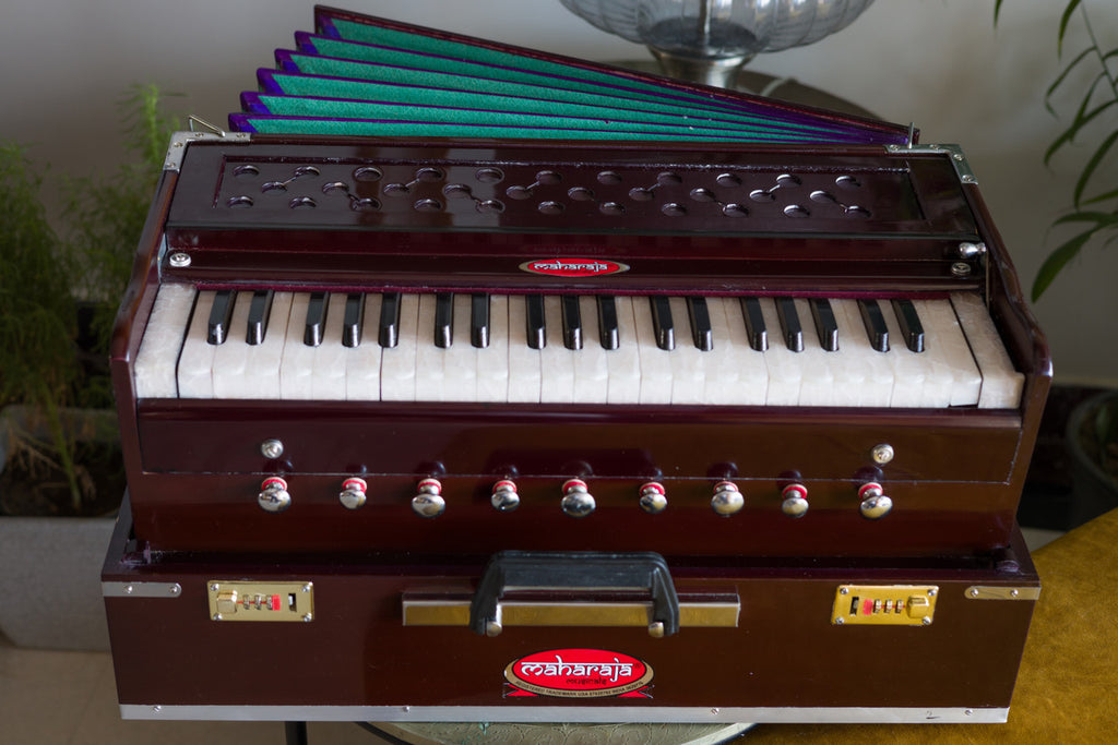 MAHARAJA Harmonium, Safri, 9 Stop, Rosewood, 42 Keys, Coupler AHF