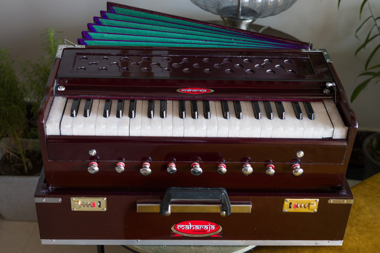 MAHARAJA Harmonium, Safri, 9 Stop, Rosewood, 42 Keys, Coupler AHF