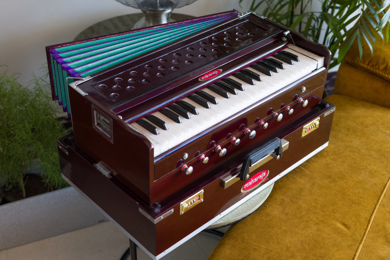 MAHARAJA Harmonium, Safri, 9 Stop, Rosewood, 42 Keys, Coupler AHF