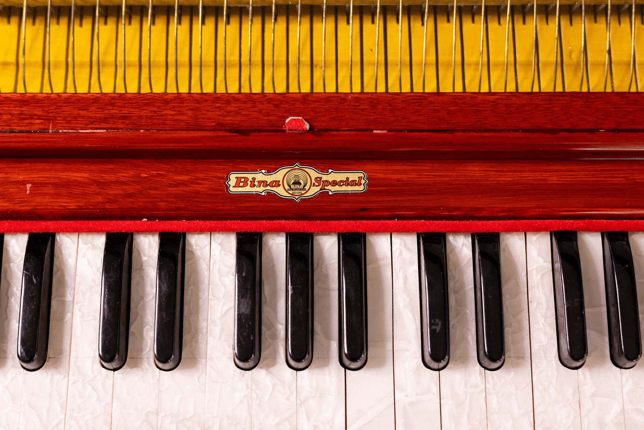 BINA NO. 23B Kirtan Harmonium, Folding, 2 Reed 3.5 Octave, Coupler AGH