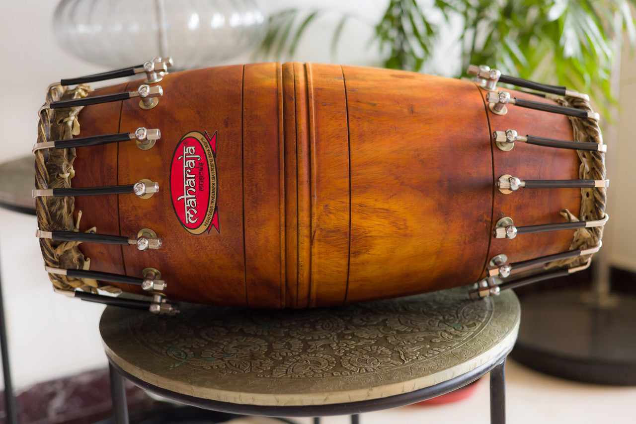 MAHARAJA Mridangam, Jackfruit Wood, Bolt Tuned, South Indian Drum BBI