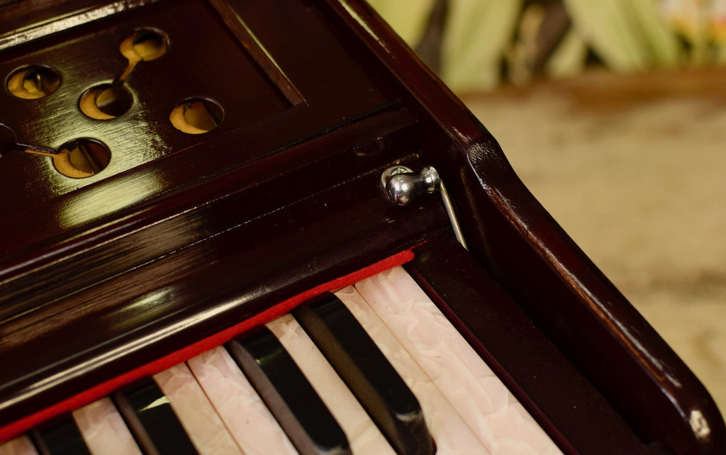 MAHARAJA Harmonium, 9-Stops, Mahogany Color, Coupler, Bag - DC