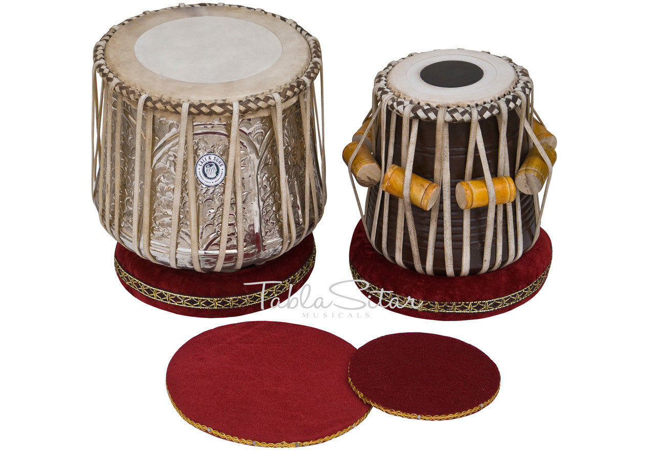 MAHARAJA MUSICALS Designer Dhama Jori, Brass Dhama, Sheesham Dayan ECA