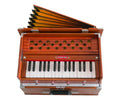 Maharaja Musicals, Portable Kirtan Harmonium, Portable Flight Model, Dark Wood, Multifold Bellows, 32 keys, 19 x 12 x 13.5 inches,  Bag, Kirtan Yoga Companion KHF1