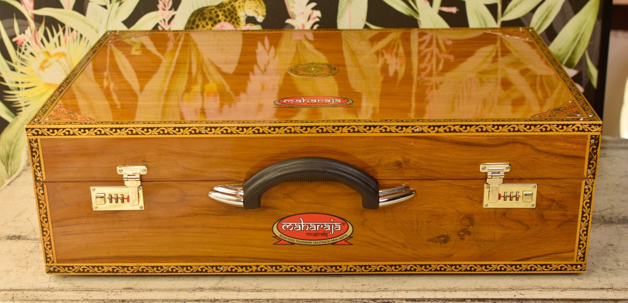 Maharaja Musicals Premium Calcutta Harmonium, 4/13 Scale Changer, Natural BBH