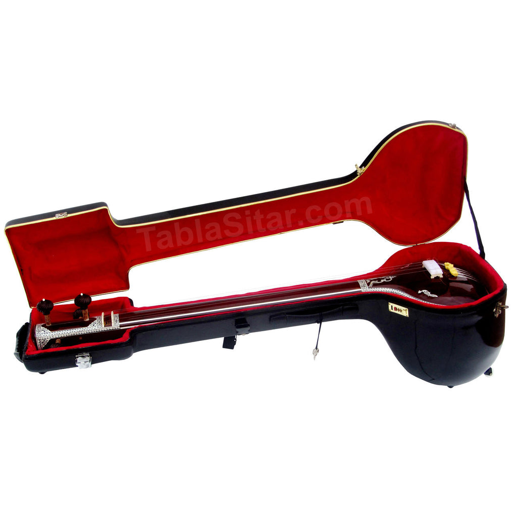 MKS Miraj Tanpura, Male, 4 Strings, Fiber Case, Dark Color Tambura BAI