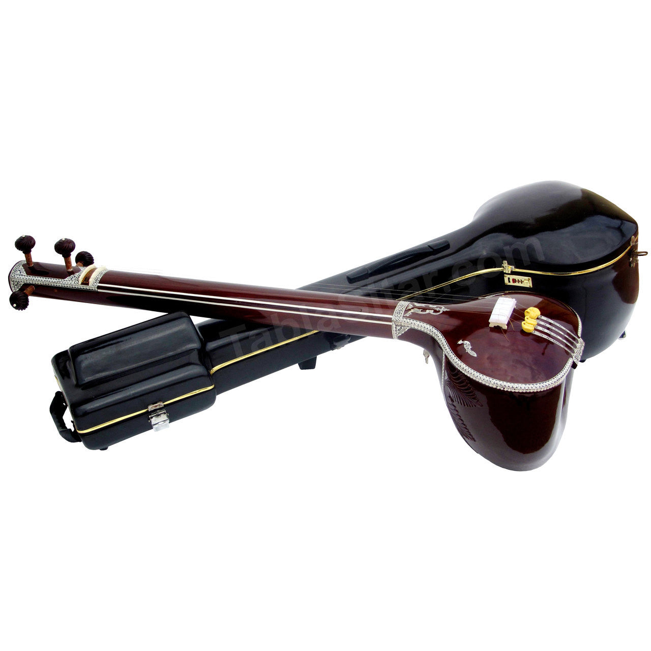 MKS Miraj Tanpura, Male, 4 Strings, Fiber Case, Dark Color Tambura BAI