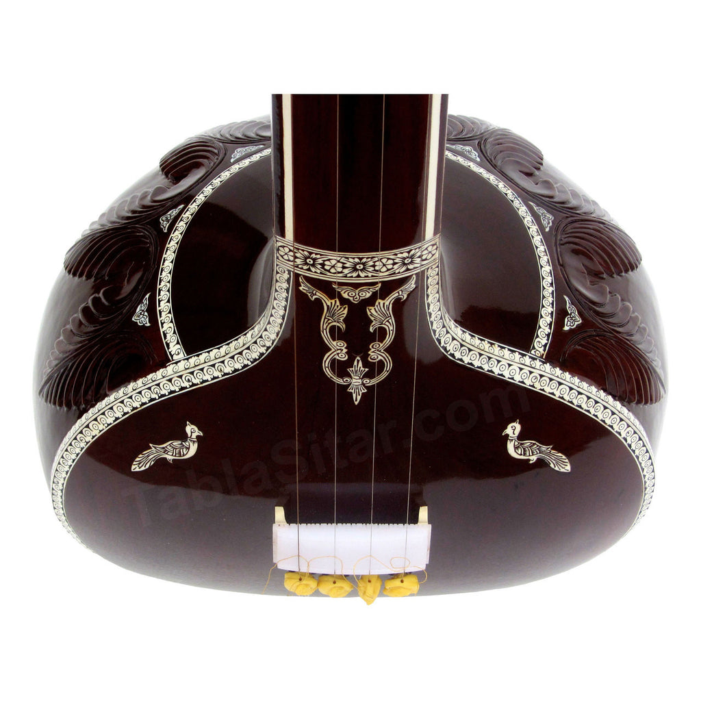 MKS Miraj Tanpura, Male, 4 Strings, Fiber Case, Dark Color Tambura BAI