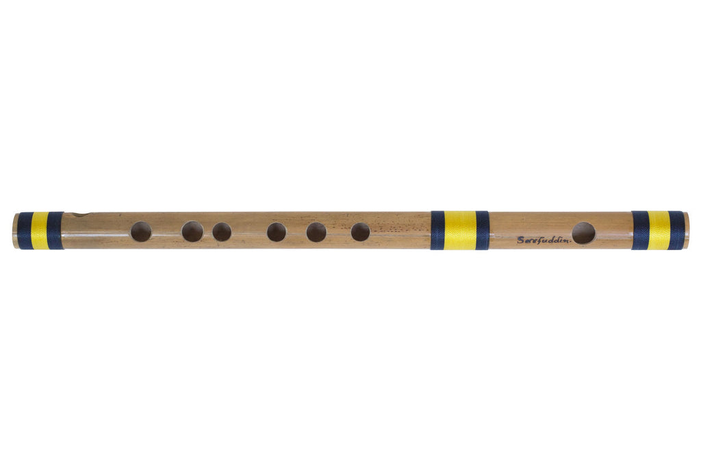 Sarfuddin Concert Bansuri Flute, Scale G# Medium, 13.2", Bamboo