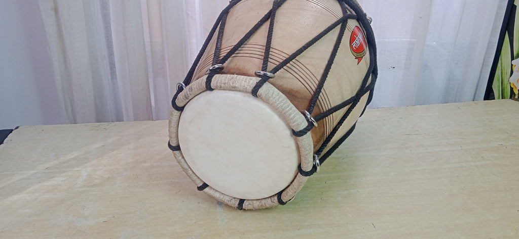 MAHARAJA MUSICALS Sheesham Wood Professional Dholak/Dholki, Rope-Tuned, Bag - No. BBC