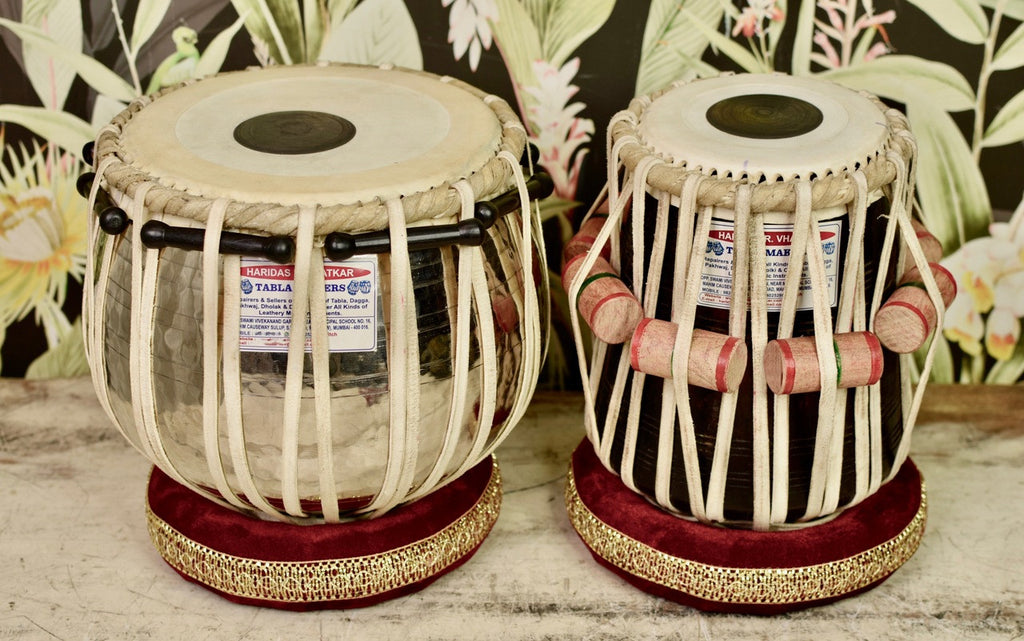 HARIDAS VHATKAR Chromed Tabla, 3.5KG Copper Bayan, Sheesham Dayan, ECH