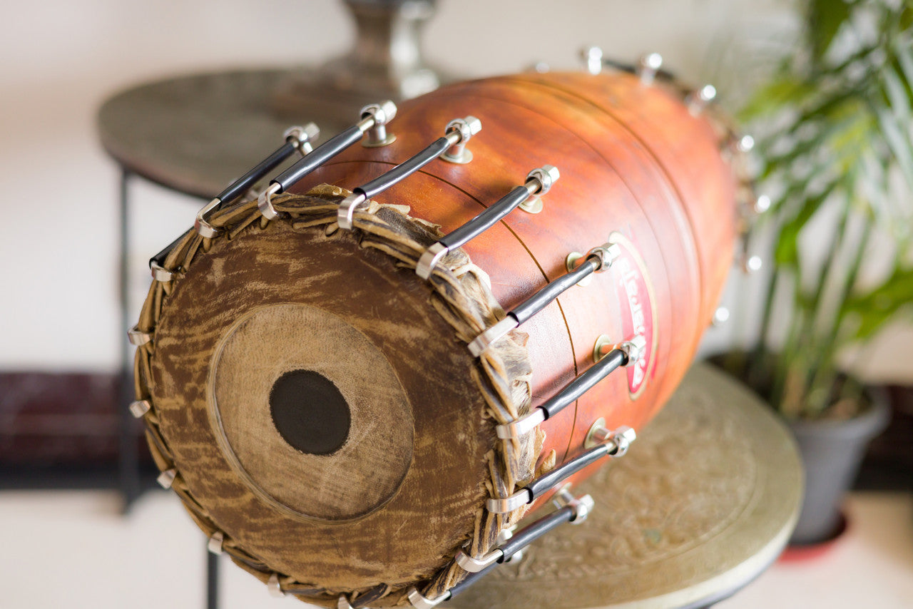 MAHARAJA Mridangam, Jackfruit Wood, Bolt Tuned, South Indian Drum BBI