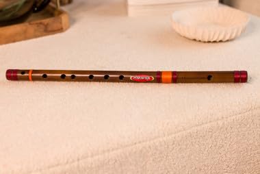 MAHARAJA Scale C Natural Medium 19 Inches, Indian Bamboo Flute (PDI-CCEH)