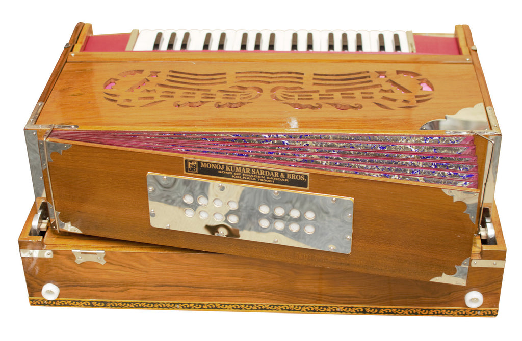 MONOJ K SARDAR Harmonium, 13 Scales, Spl 4 Reeds, Teak Wood, DHJ