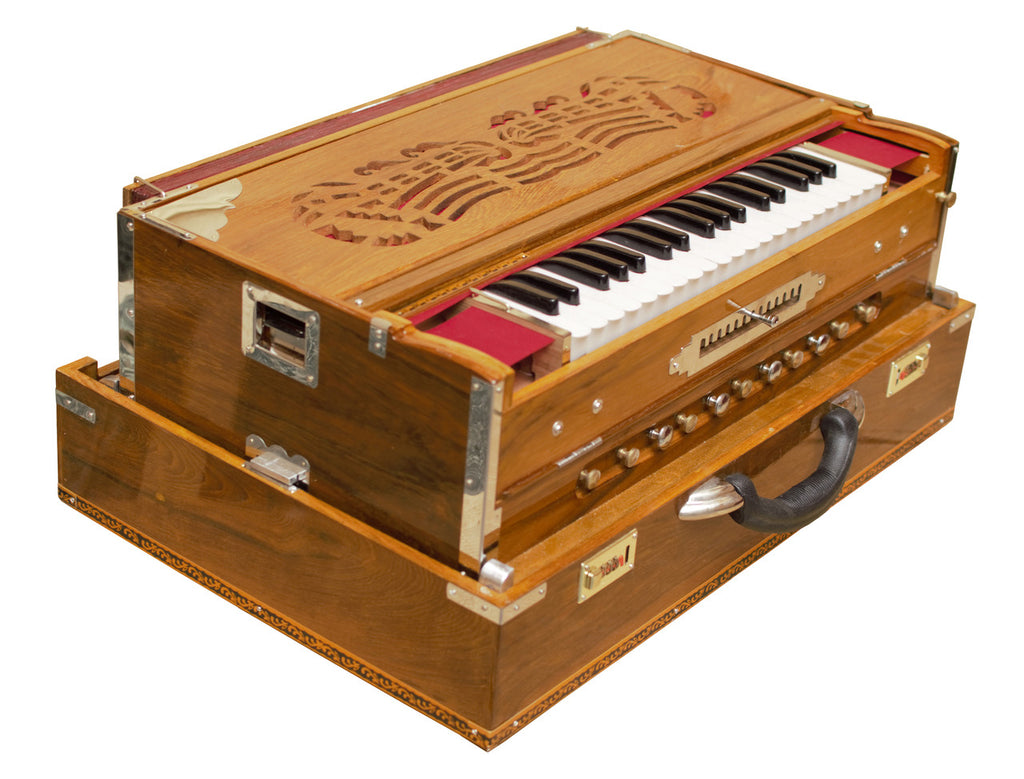 MONOJ K SARDAR Harmonium, 13 Scales, Spl 4 Reeds, Teak Wood, DHJ
