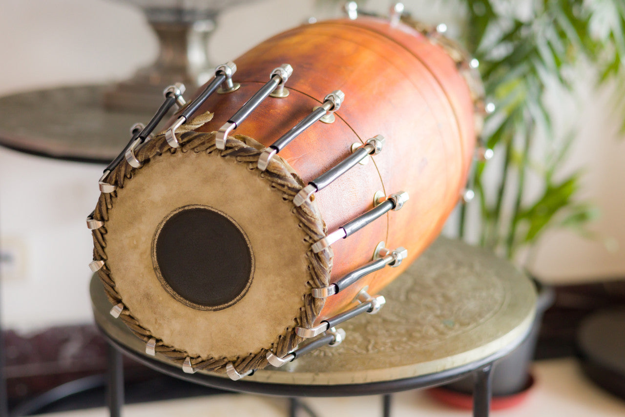 MAHARAJA Mridangam, Jackfruit Wood, Bolt Tuned, South Indian Drum BBI