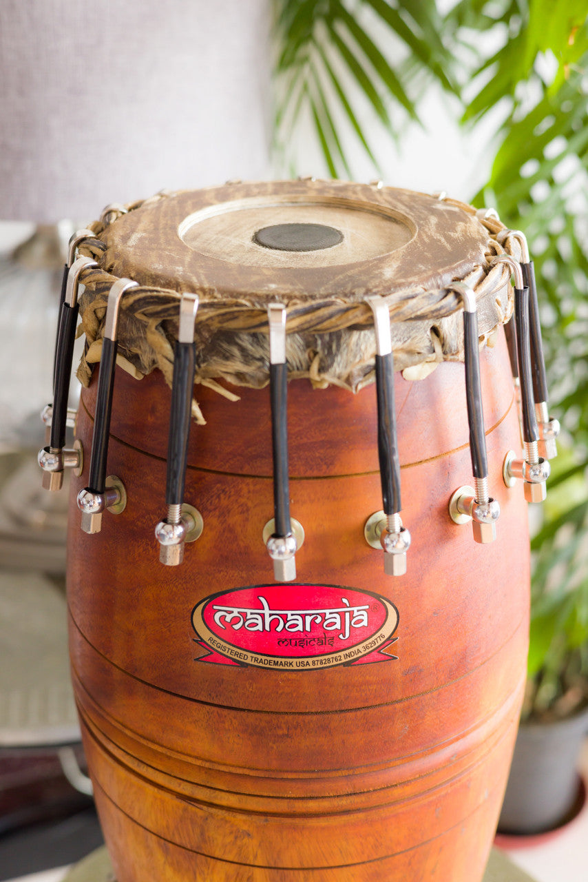 MAHARAJA Mridangam, Jackfruit Wood, Bolt Tuned, South Indian Drum BBI