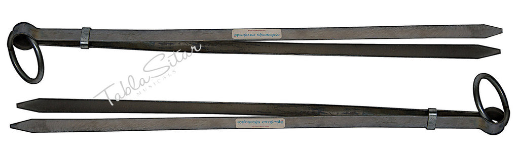 MAHARAJA Steel Plain Chimta/Chimpta Pair - Musical Fire Tongs - DBI