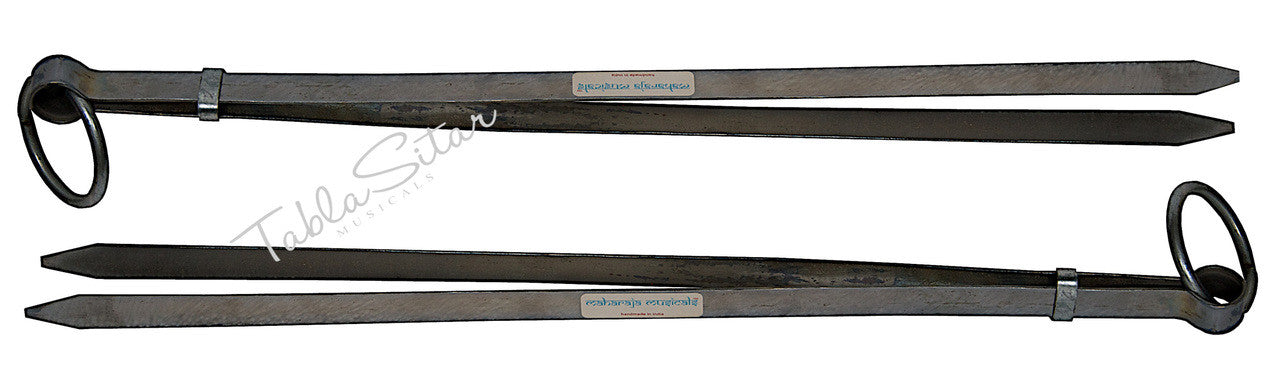MAHARAJA Steel Plain Chimta/Chimpta Pair - Musical Fire Tongs - DBI