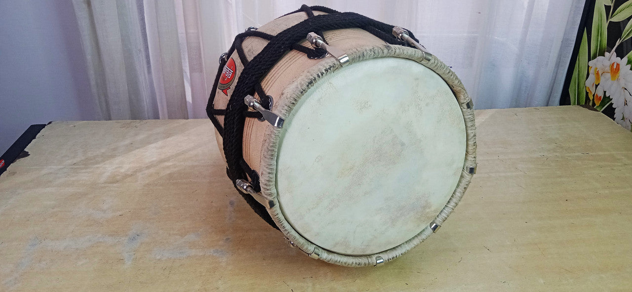 MAHARAJA MUSICALS Sheesham Wood Professional Dholak/Dholki, Rope-Tuned, Bag - No. BBC