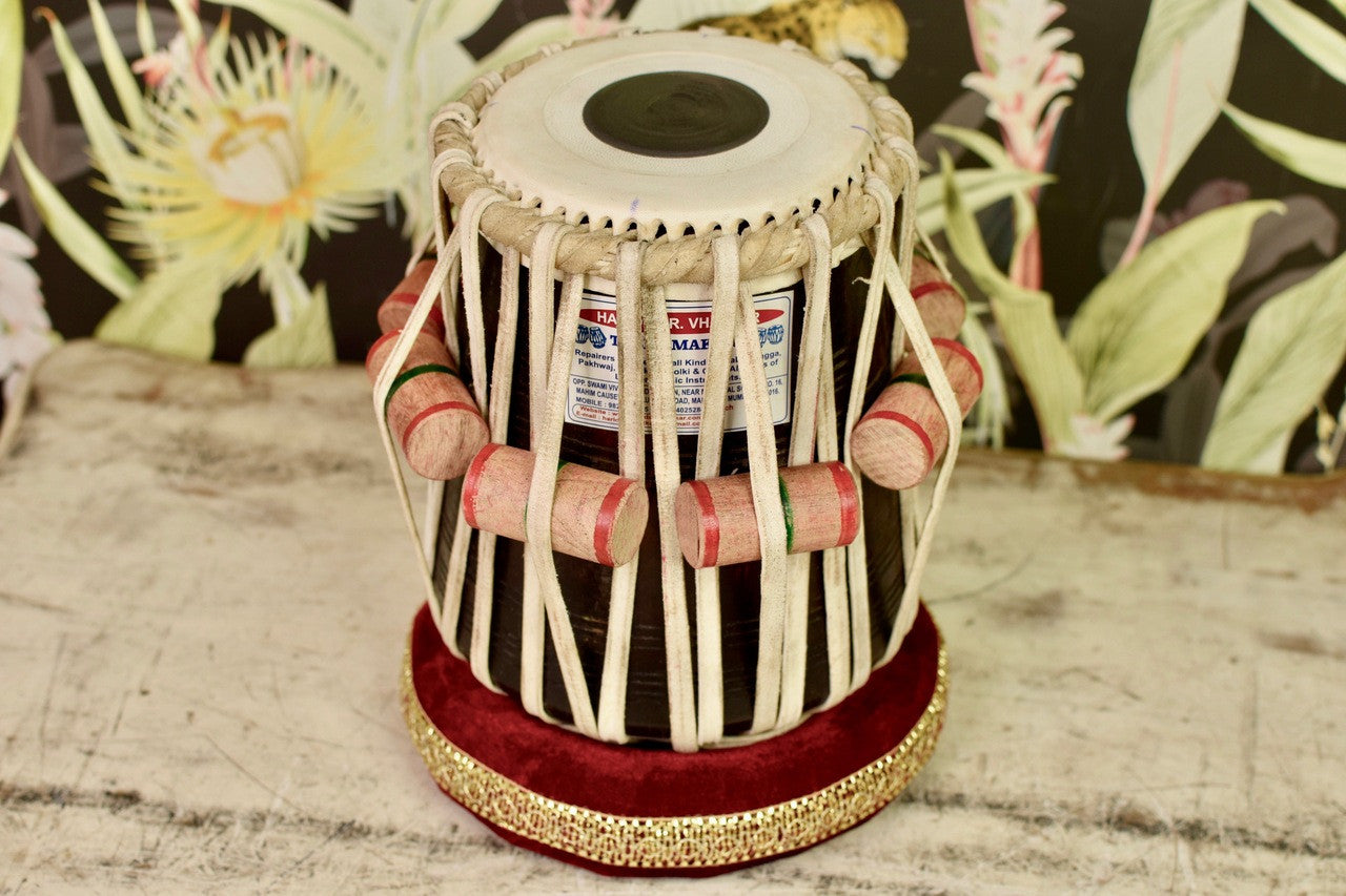 HARIDAS VHATKAR Chromed Tabla, 3.5KG Copper Bayan, Sheesham Dayan, ECH