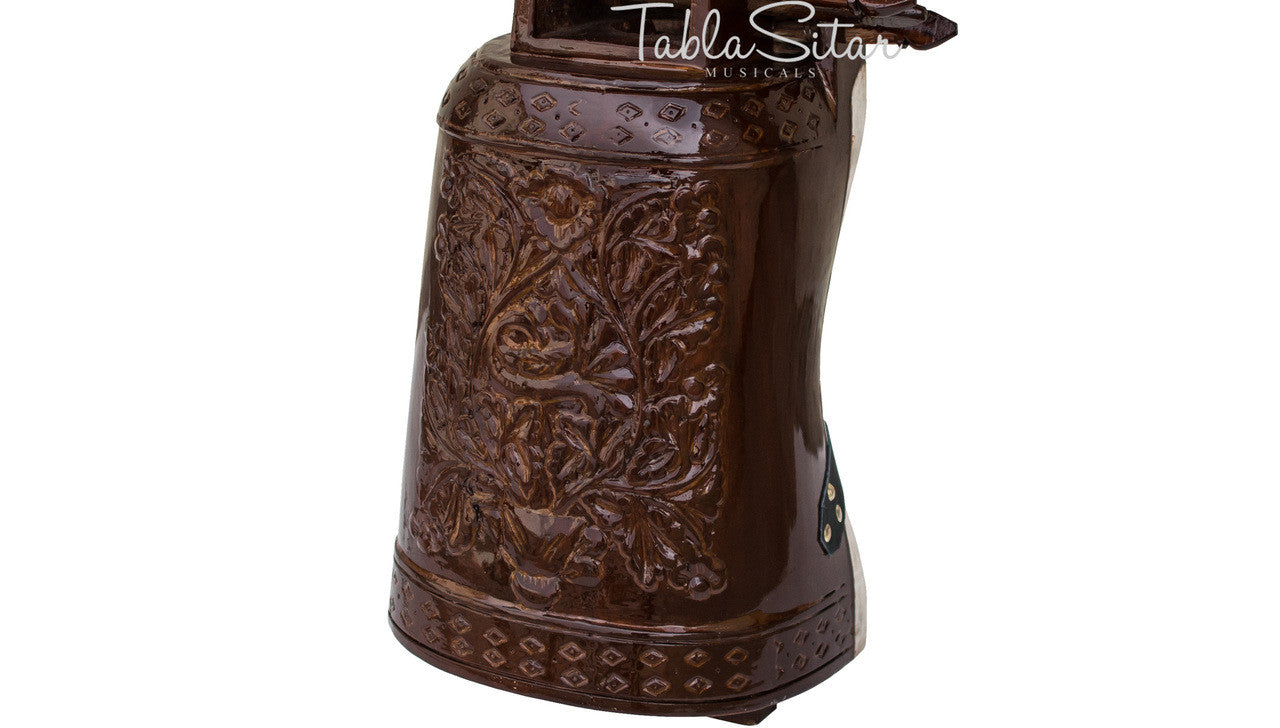 MAHARAJA Sarangi, Horse Hair Bow, Floral Carving - AAB