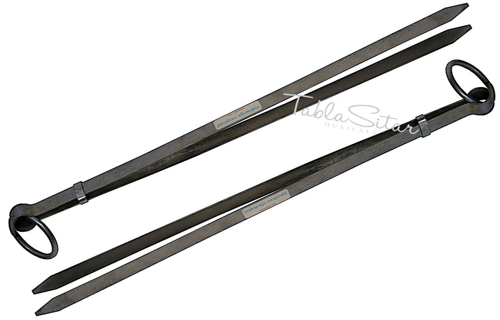 MAHARAJA Steel Plain Chimta/Chimpta Pair - Musical Fire Tongs - DBI