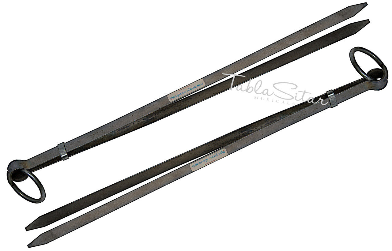 MAHARAJA Steel Plain Chimta/Chimpta Pair - Musical Fire Tongs - DBI