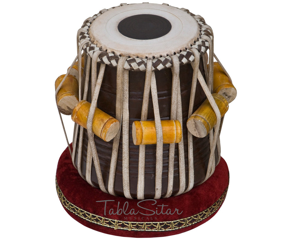 MAHARAJA MUSICALS Designer Dhama Jori, Brass Dhama, Sheesham Dayan ECA