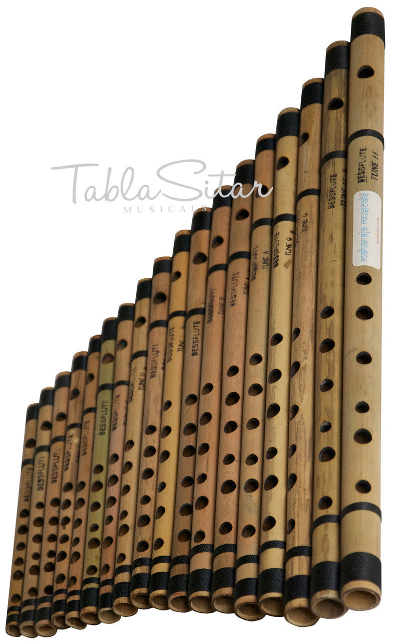 MAHARAJA Set of 18 Pcs Basic Bansuri - Indian Bamboo Flute Set ABE
