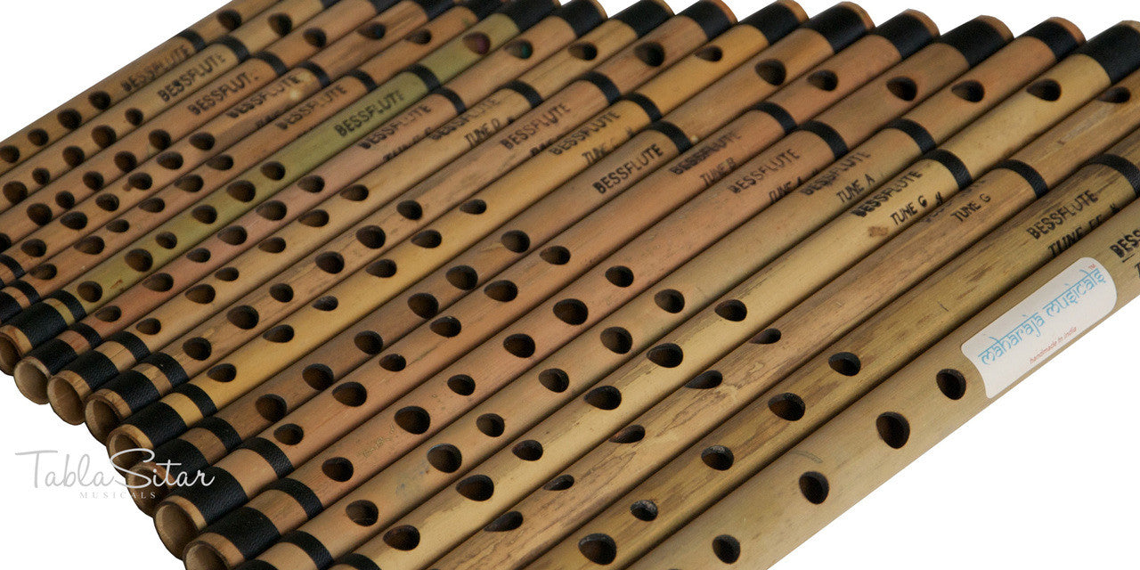 MAHARAJA Set of 18 Pcs Basic Bansuri - Indian Bamboo Flute Set ABE