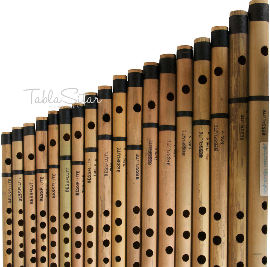 MAHARAJA Set of 18 Pcs Basic Bansuri - Indian Bamboo Flute Set ABE