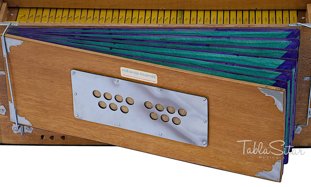 MAHARAJA Harmonium, 9-Stop, Natural Color, Coupler, Bag -  ABG