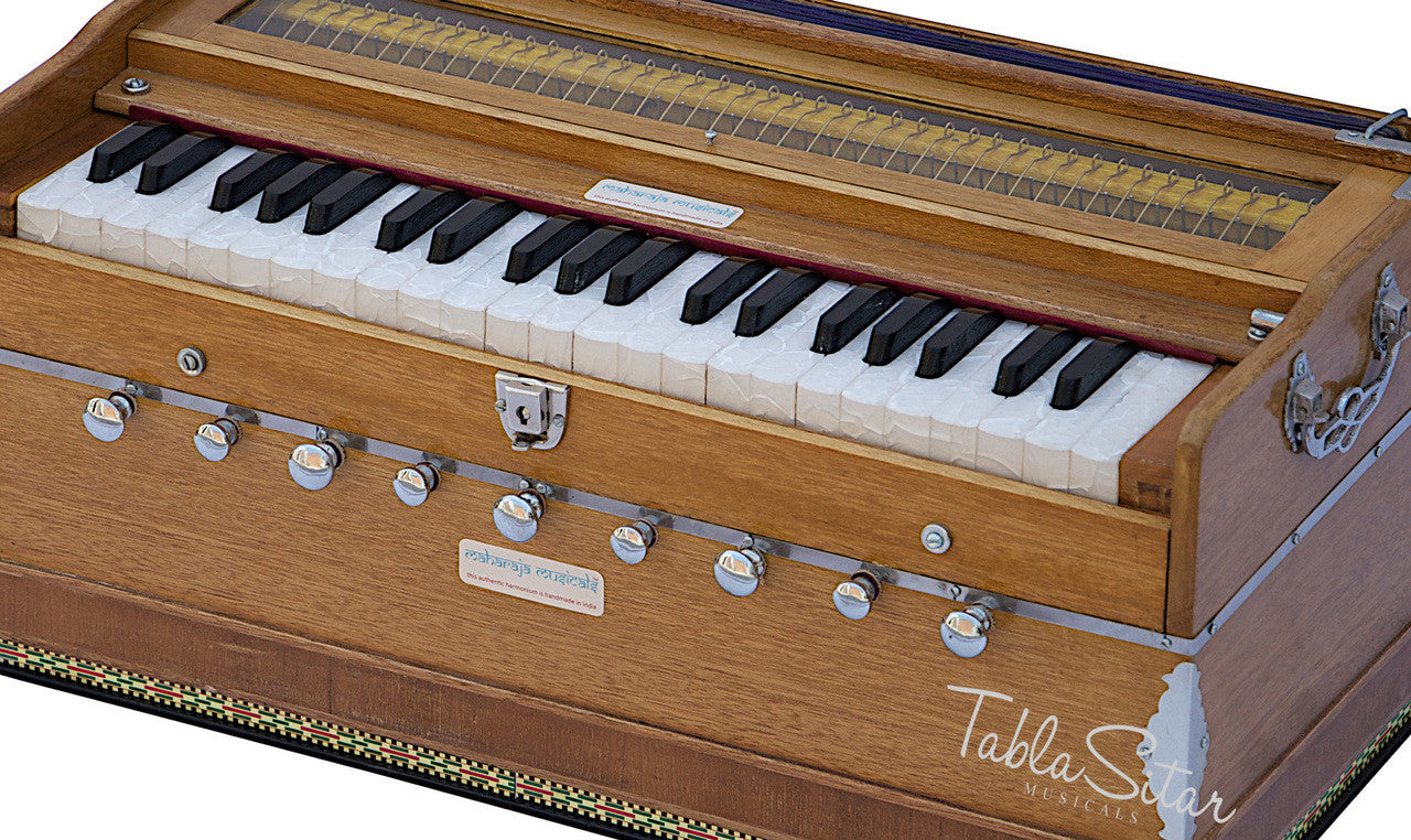 MAHARAJA Harmonium, 9-Stop, Natural Color, Coupler, Bag -  ABG