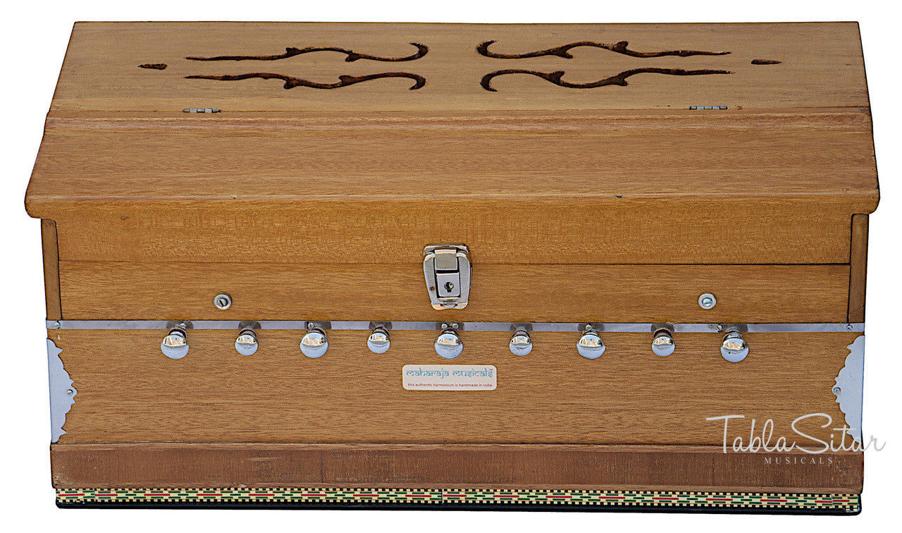 MAHARAJA Harmonium, 9-Stop, Natural Color, Coupler, Bag -  ABG