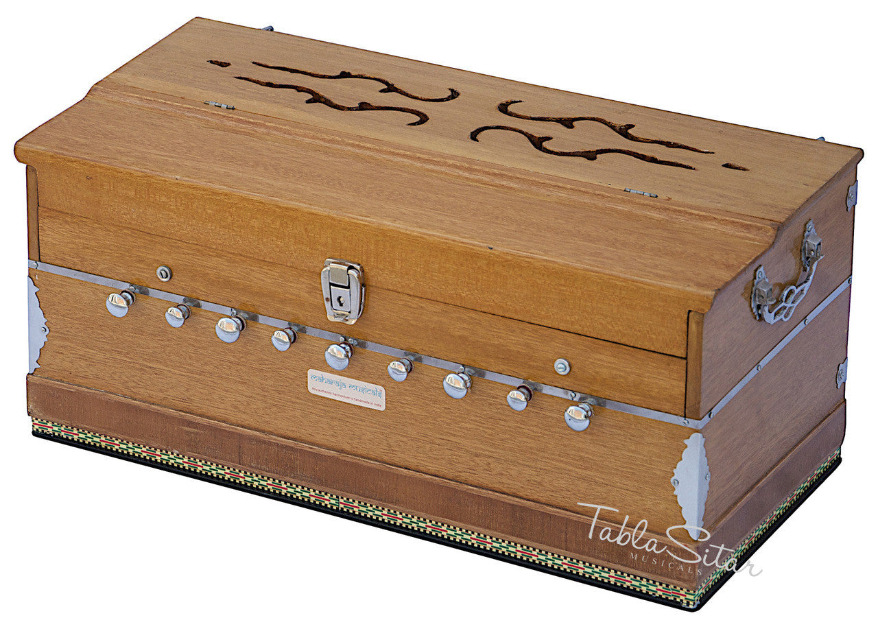 MAHARAJA Harmonium, 9-Stop, Natural Color, Coupler, Bag -  ABG