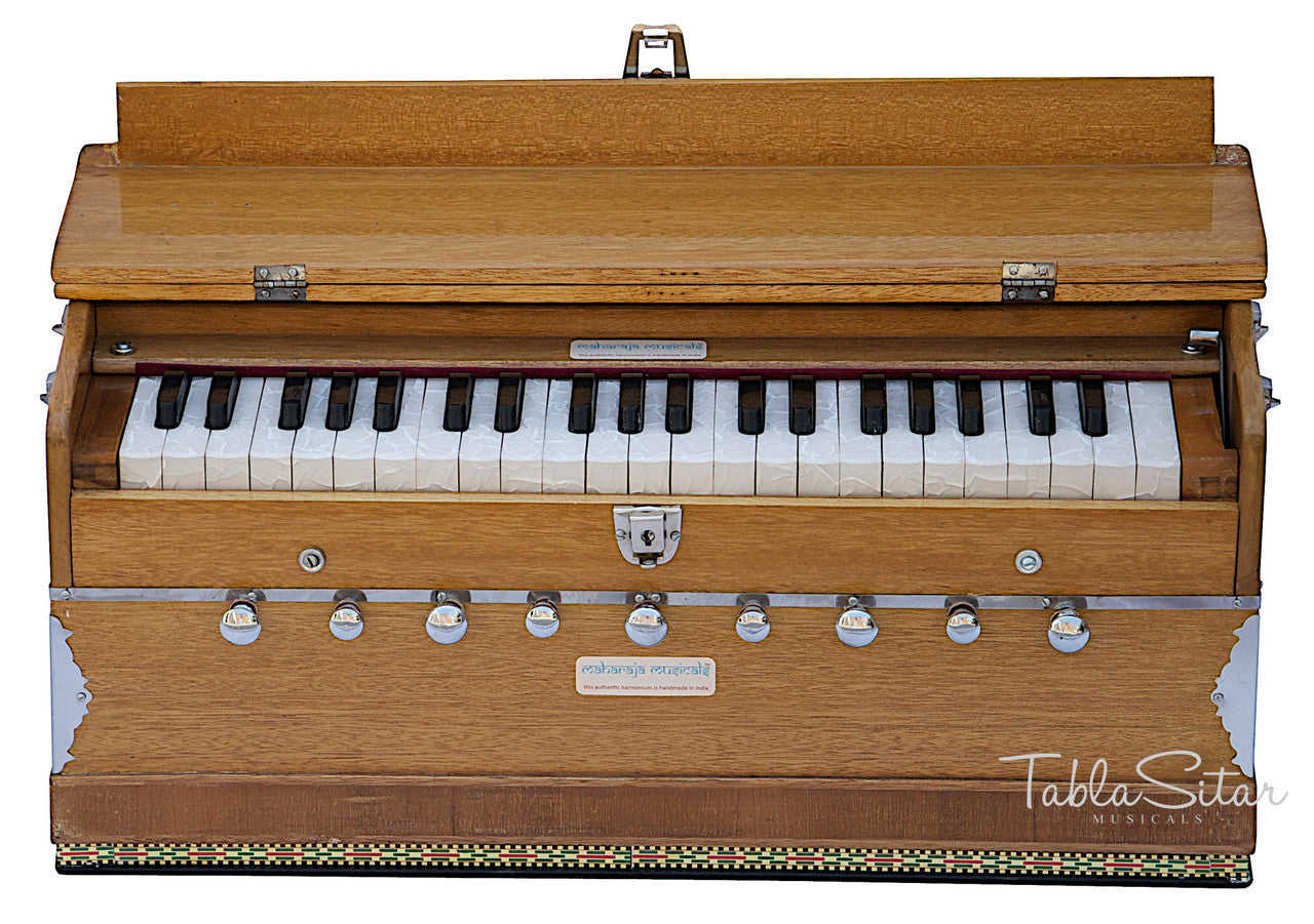MAHARAJA Harmonium, 9-Stop, Natural Color, Coupler, Bag -  ABG