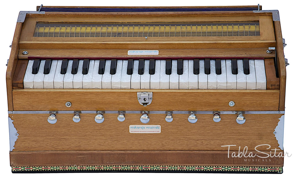 MAHARAJA Harmonium, 9-Stop, Natural Color, Coupler, Bag -  ABG
