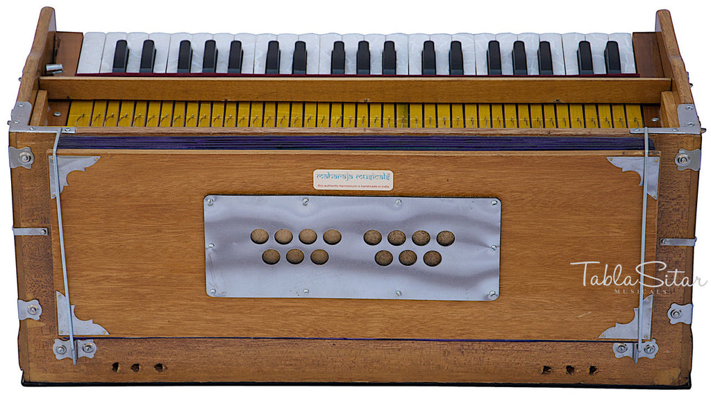 MAHARAJA Harmonium, 9-Stop, Natural Color, Coupler, Bag -  ABG