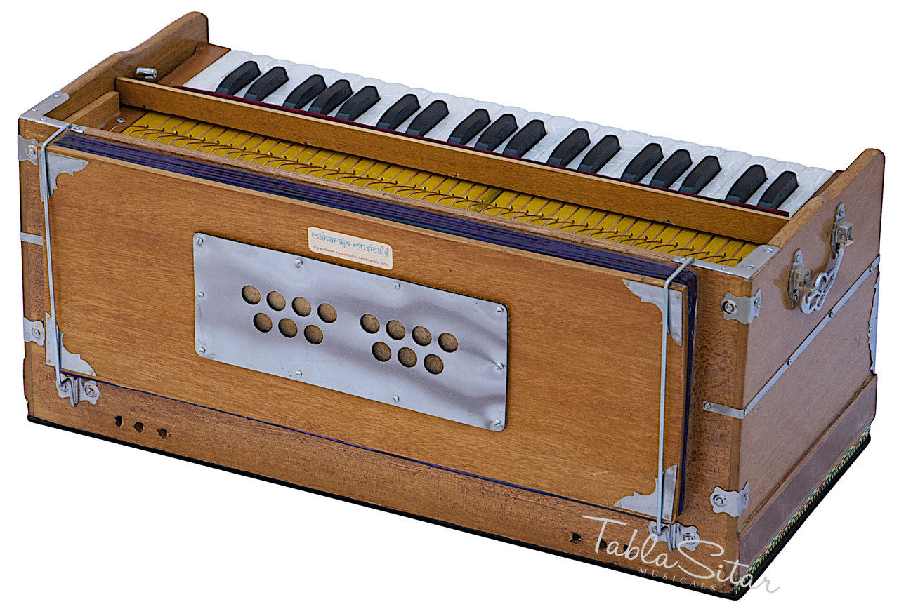 MAHARAJA Harmonium, 9-Stop, Natural Color, Coupler, Bag -  ABG