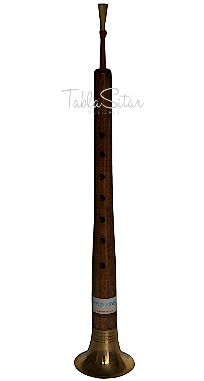 MAHARAJA Sheesham Shehnai - Indian Oboe With Brass Reed - (BR-ABH)