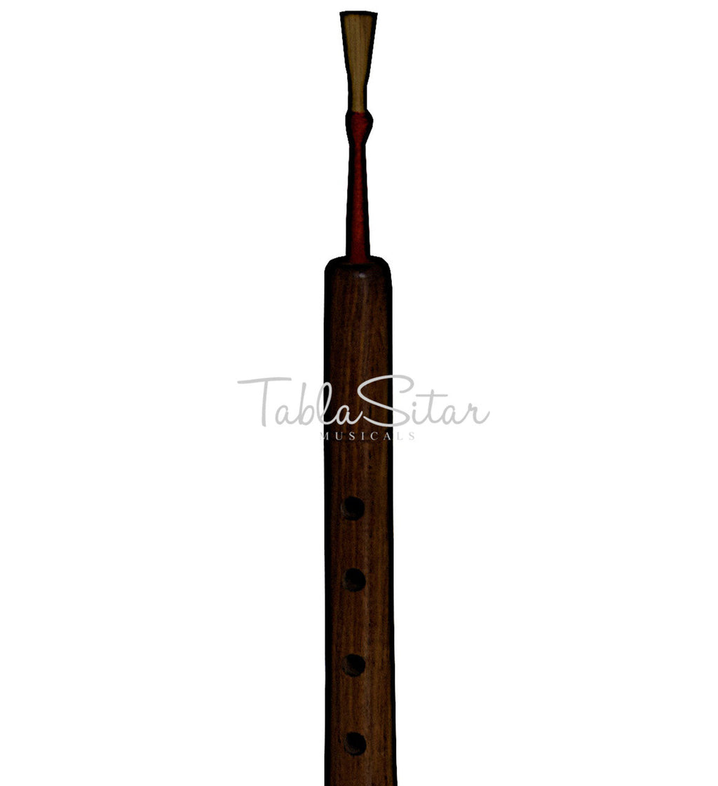 MAHARAJA Sheesham Shehnai - Indian Oboe With Brass Reed - (BR-ABH)