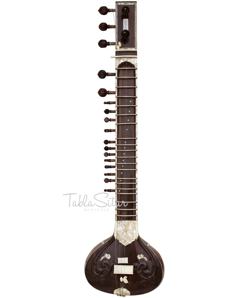 MAHARAJA Munda Sitar, Vilayat Khan Style, Fiber Trolley ACF