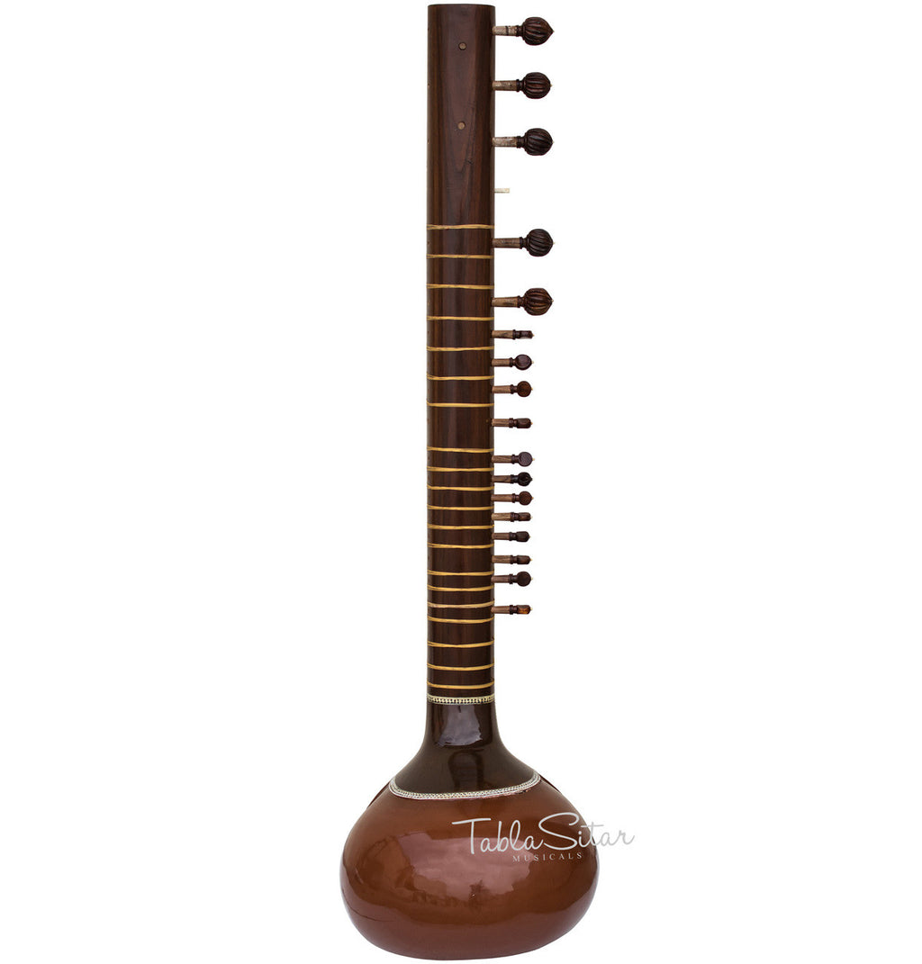 MAHARAJA Munda Sitar, Vilayat Khan Style, Fiber Trolley ACF